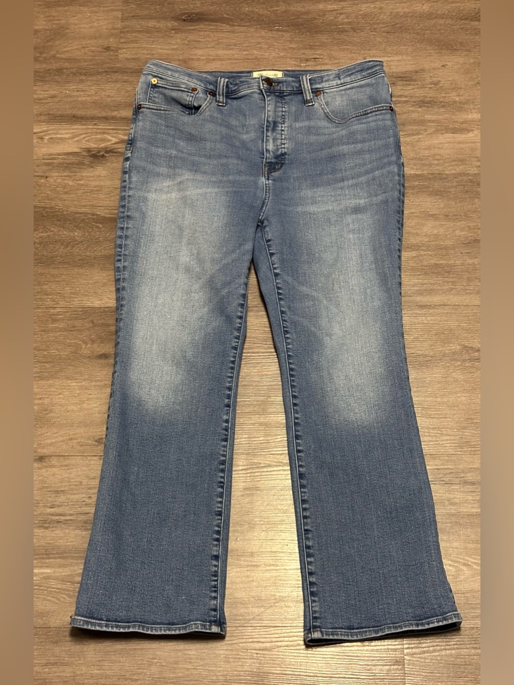 Madewell Cali Demi-Boot Jeans Size 31 Medium Wash Stretch Denim DM5791